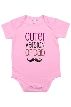 Cuter version Of Dad Baby Romper | Onesies-Baby Romper / 0-3 Months / Pink