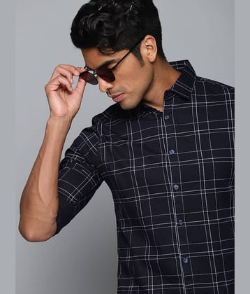 Dennis Lingo - Navy 100% Cotton Slim Fit Men's Casual Shirt ( Pack of 1 )