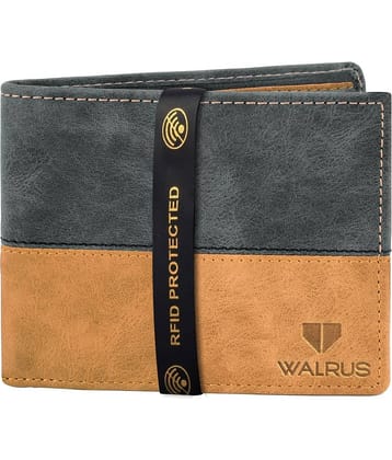 Walrus - Multicolor Faux Leather Men's RFID Wallet ( Pack of 1 )