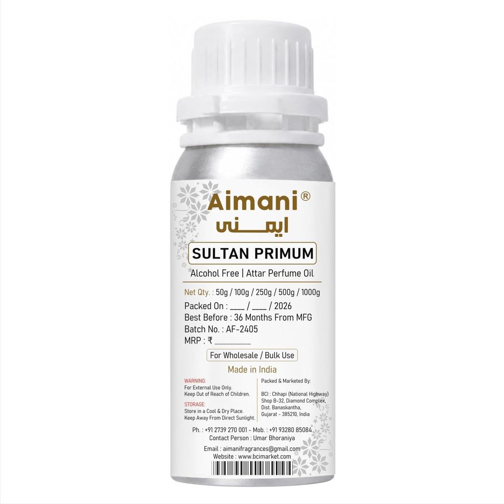 Aimani Sultan Premium Perfume Attar Oil 25ml | Long Lasting Alcohol-Free Fragrance | Premium Unisex Attar for Men & Women