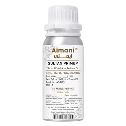Aimani Sultan Premium Perfume Attar Oil 25ml | Long Lasting Alcohol-Free Fragrance | Premium Unisex Attar for Men & Women