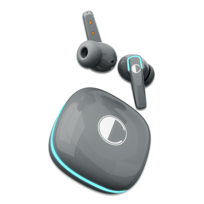 Cellecor BroPods C103 PLAY Quad Mic TWS |35H Playtime, ENC, 5.3v, 50ms Low Latency Gaming Bluetooth-Grey