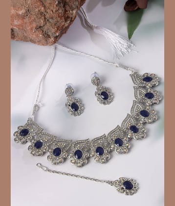 Sukkhi Blue Alloy Necklace Set ( Pack of 1 )