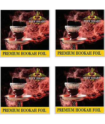 Puff Smart Foil Paper Pre-Cut Square Sheets ( Pack Of 4 ) 0.7 inch Aluminium Hookah  (Silver)