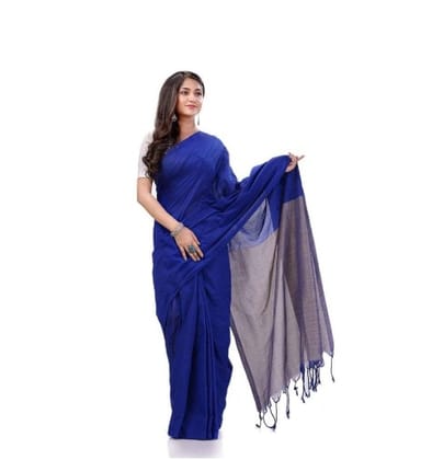 Handloom Solid Color Slab Pallu Saree