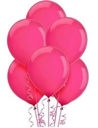 Hot Pink Latex/Rubber Balloons - Helium Quality - 12 inches - 10PC