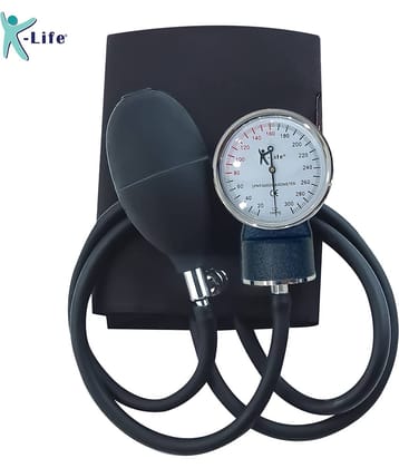 K-life Aneroid Manual Sphygmomanometer & Pressure Gauge Blood Pressure Machine Bp Monitor (Black)
