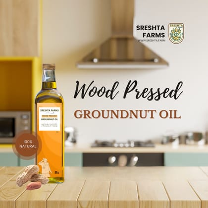 Sreshta Farms Wood Pressed Groundnut Oil Sreshta Farms Wood Pressed Groundnut Oil