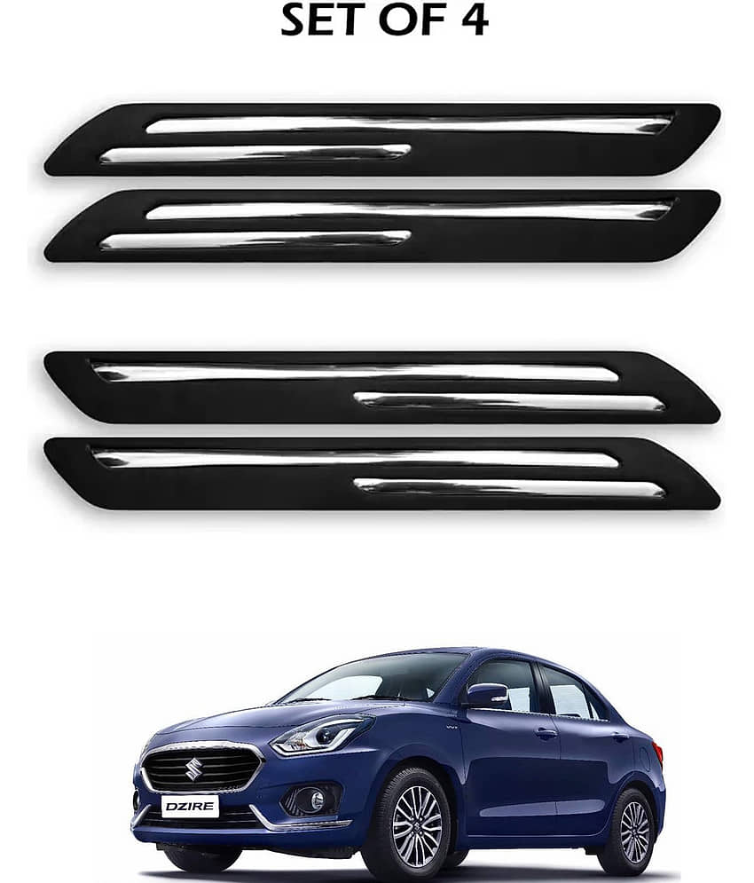 JVG Double Chrome Bumper Protection Guard (Pack Of 4) For Maruti Suzuki Swift Dzire
