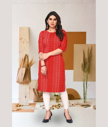 KETAKI FASHION Pack of 1 Crepe Printed Straight Women's Kurti - ( Multicolor )