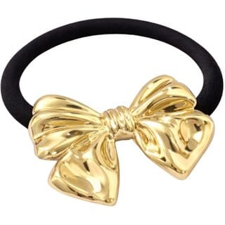 Kimti Hair Tie (Gold, Classic Bow Gold Hair Tie) Kimti Hair Tie (Gold, Classic Bow Gold Hair Tie)