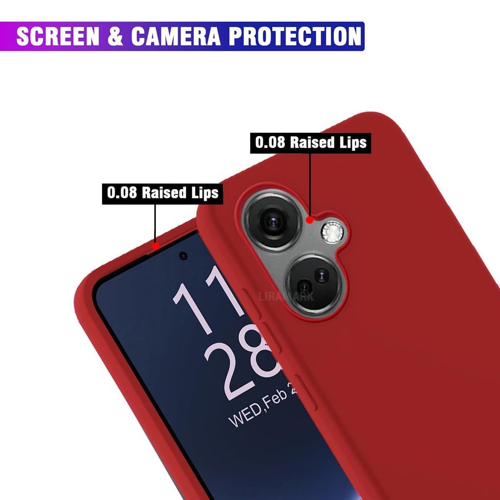 LIRAMARK Liquid Silicone Soft Back Cover Case for Oneplus Nord 3 5G