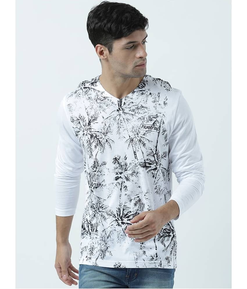 Huetrap Pack of 1 Cotton Regular Fit Men's T-Shirt ( White )