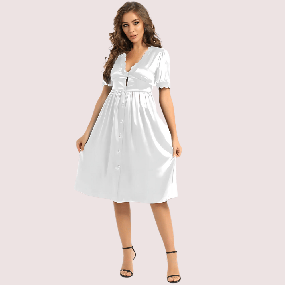 Silken Comfort Knee-Length Lounge Dress - Nightwear & Loungewear | Buy online on ZillyBuy