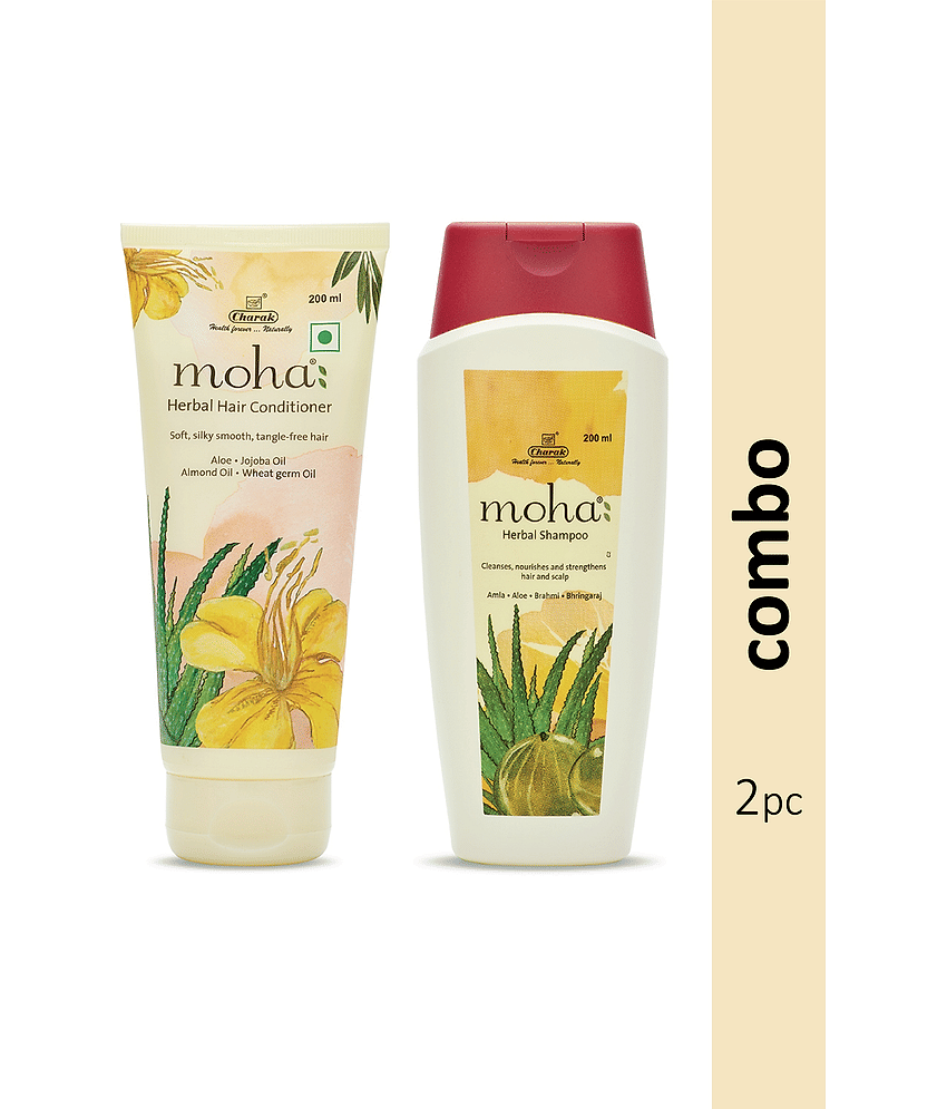 moha Herbal Shampoo 200ml & moha Herbal Hair Conditioner 200ml