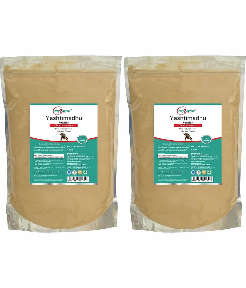 Way2Herbal Yashtimadhu Powder 1 kg Pack of 2