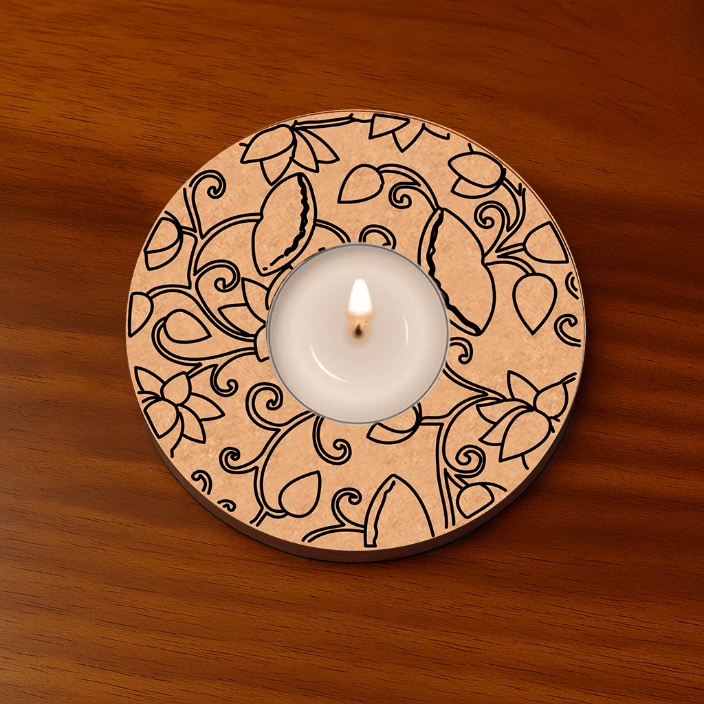 Dbeautify's Elegant MDF Tealight Candle Holder