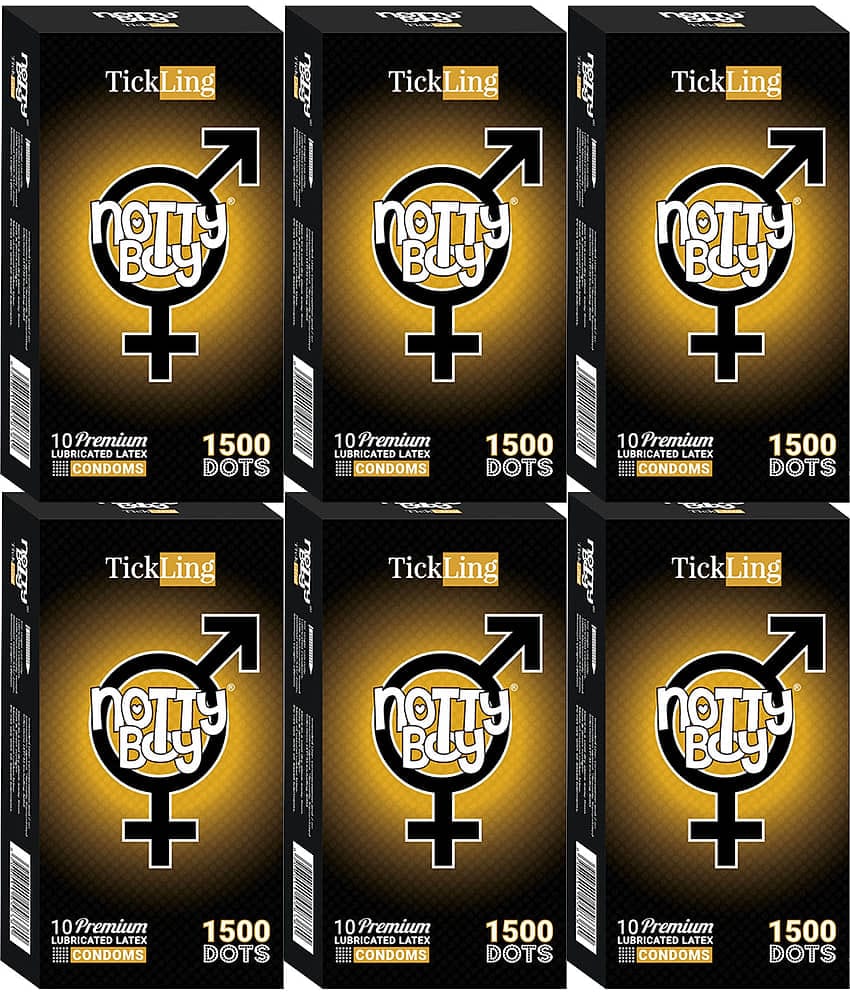 NottyBoy Extra 1500 Dots Condoms For Men - 60 Units