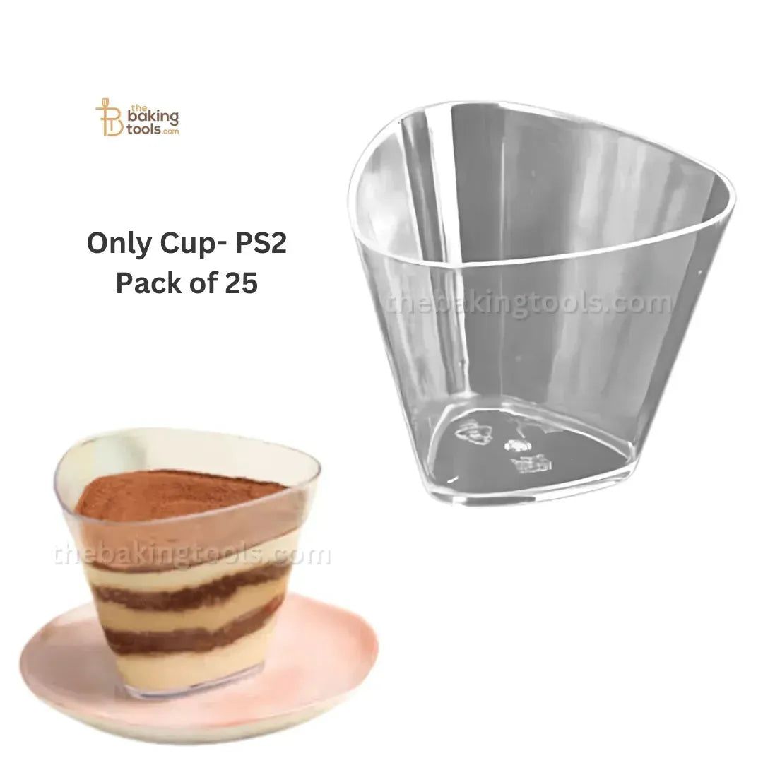 Triangular Acrylic Mousse Cup- PS2 | Pack of 25-25 Pcs Cup Without Lid