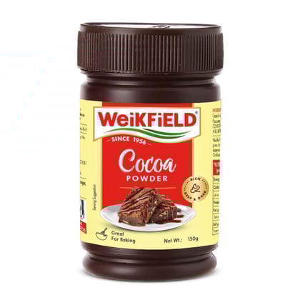 Weikfield Cocoa Powder | Rich & Decadent Pure Cocoa Powder | Comes in a Reusable Poly Jar | 150g Jar