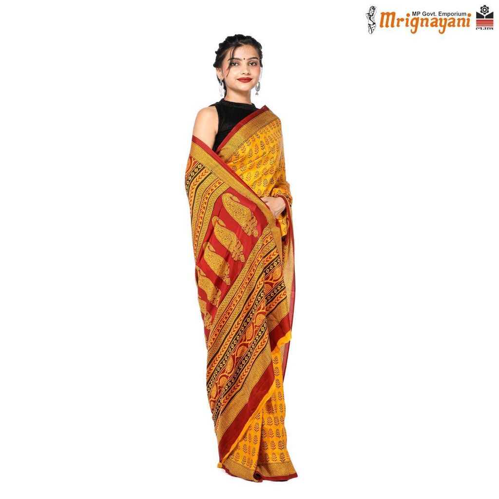 HANDLOOM MULBERY SILK SAREE WITH BLOUSE (SKU - 3I0103080522, SAREE-1154) - Sarees | Buy online on ZillyBuy