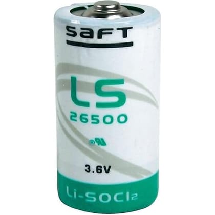 SAFT LS26500 Li-SOCl2 Batteries (3.6 V, Pack of 2)