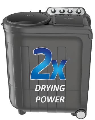 Whirlpool 7.5 Kg 5 Star Turbo Dry Semi-Automatic Top Loading Washing Machine ( ACE 7.5 TRB DRY MAX Grey Dazzle, 5 YR, 10 MIN Quick Drying) Grey Dazzle