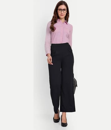 Broadstar Pack of 1 Polyester Loose Women's Casual Pants ( Black )