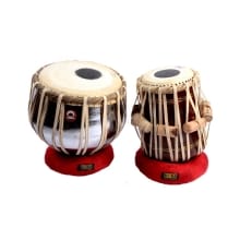 Bina Tabla Pair No. 48 Steel Bayan, Sheesham Wood Dayan Musical Instrument