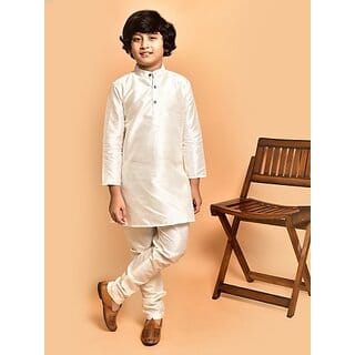 PrintCultr Boys Festive & Party Kurta and Pyjama Set (White) PrintCultr Boys Festive & Party Kurta and Pyjama Set (White)