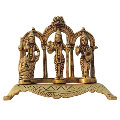 Brass Ram Darbar God Idol Statue | Traditional Indian Brass Murti, Height : 5 Inch (BSMAS800 A)