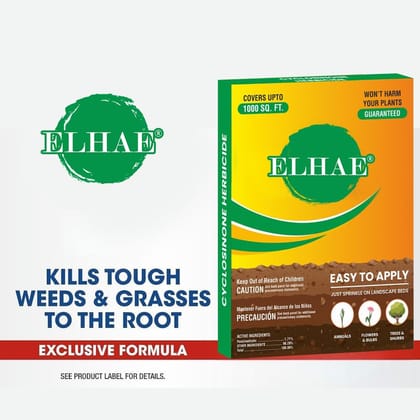 ELHAE Cyclosinone Herbicide Granules 600gm | Pre-Emergent Weed Growth Control | Safe for Ornamental Plants, Flowers & Shrubs | Easy to Apply For Home, Ground, Lawns and Farm
