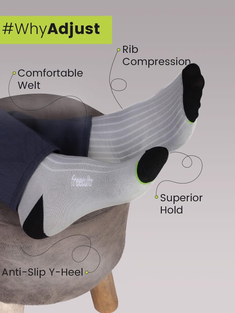 Freecultr Ankle Socks | Breathable Bamboo Fibre | Odour Resistant | Thermo Regulated | Moisture Wicking | Anti-Slip Y-Heel | Soft & Comfortable Set of 3 Dark Grey