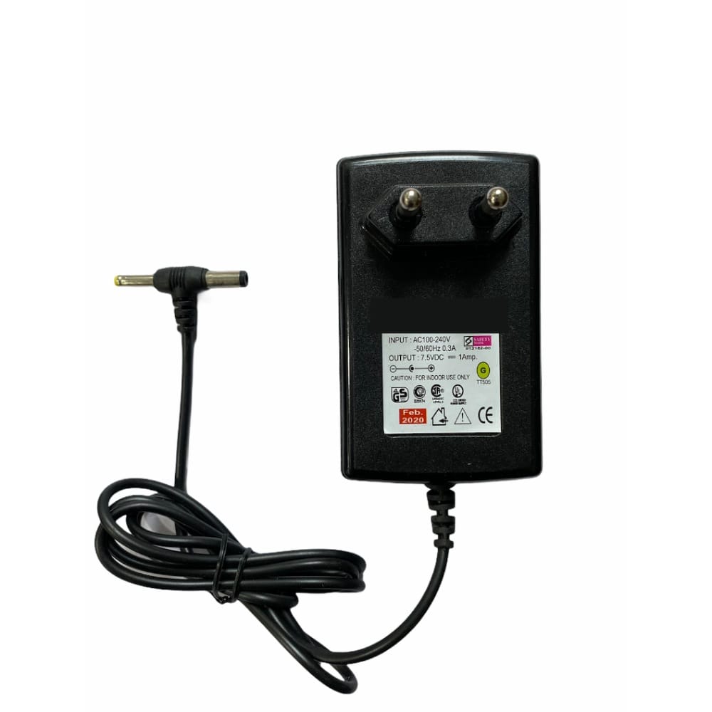7.5V 1A Power Adapter, Power Supply AC Input 200 240 V and Output 7.5V 1A for Set Top Box-DTH Box, CCTV System, Router, Other Electronics and IT Gadgets with DC and Sony Pin (Black)