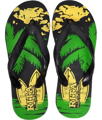 METAMORPH Black Flip Flops