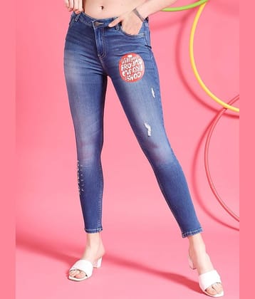 Freehand - Blue Cotton Blend Skinny Fit Women's Jeans ( Pack of 1 )
