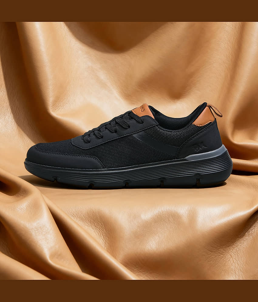 Neemans Black Men's Sports Running Shoes