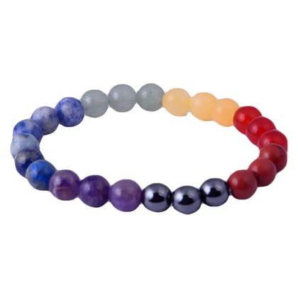 Seven Chakra Bracelet & 7 Chakra Bracelet Healing and Vastu, Meditation, Protection Stylish Bracelet for Girls/Boys/Women(KI_125)  by Krishna Impex