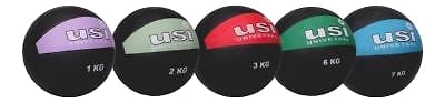 USI RUBBER MEDICINE BALL HIGH BOUNCE (Size - 1 KG) by Total Sporting And Fitness Solutions Pvt Ltd