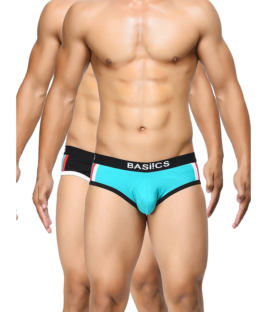 BASIICS By La Intimo Pack of 2 Cotton Briefs For Men's ( Multi )