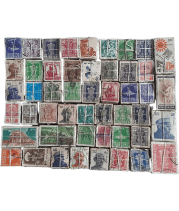 Collection of 50 Different Variety 5000 Indian Stamps Lot Commemorative and Definitive Grab Sale Collectible,,,,See Description for Details