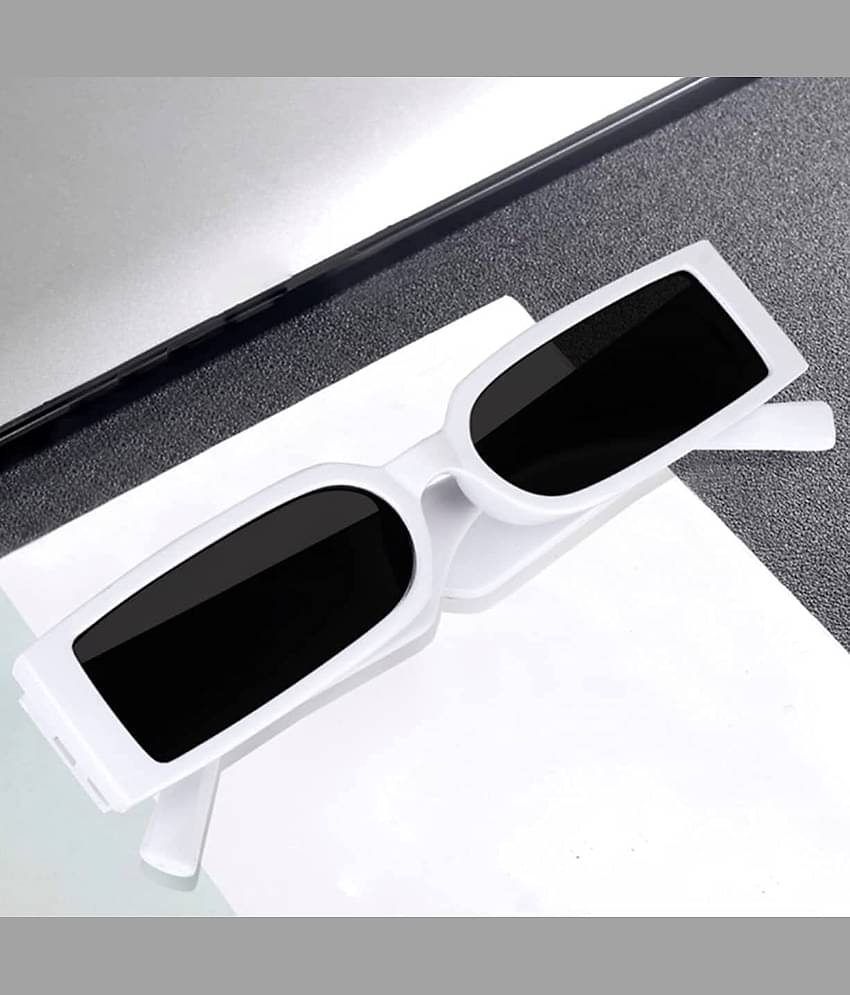 Tanisha White Rectangular Sunglasses ( Pack of 1 )
