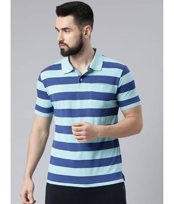 Force NXT Pack of 1 Cotton Blend Regular Fit Striped Half Sleeves Men's Polo T Shirt ( Multicolor )