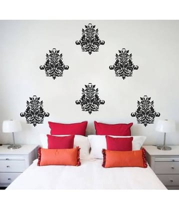 Decor Villa Maadha Motif Vinyl Black Wall Stickers
