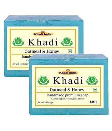 Premium Khadi Oatmeal & Honey Soap 250 g Pack of 2