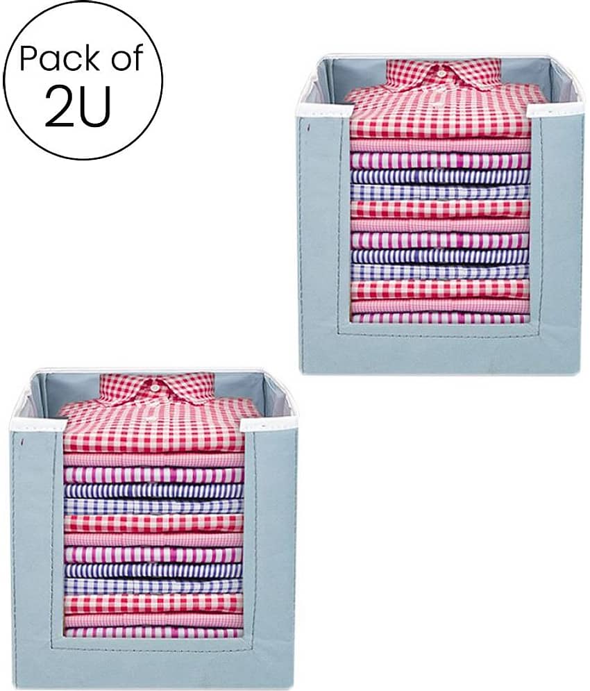 Non-Woven Shirt Stacker & Cloth Organizer,Grey (2U)