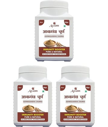 Axiom Ashwgandha churna  (Pack of 3)|100% Natural WHO-GLP,GMP,ISO Certified Product