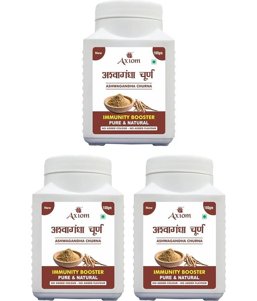 Axiom Ashwgandha churna  (Pack of 3)|100% Natural WHO-GLP,GMP,ISO Certified Product