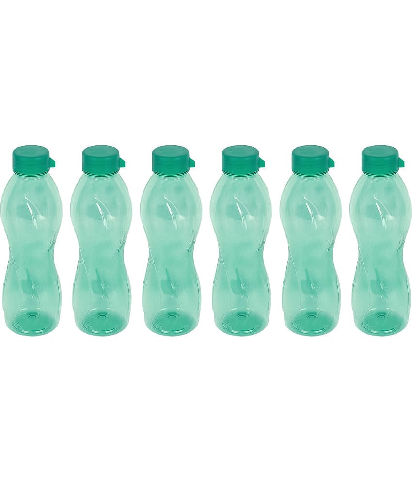 PearlPet Pheonix Green PET Water Bottle 1000 mL ( Set of 6 )
