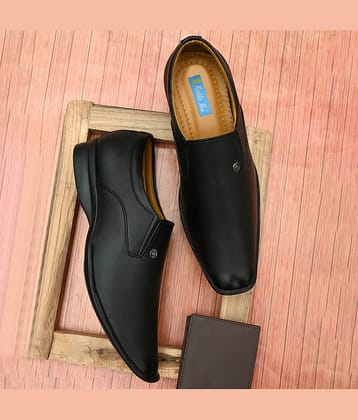 RL Rocklin Men Black Men's Slip On Formal Shoes